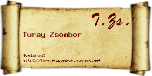 Turay Zsombor névjegykártya